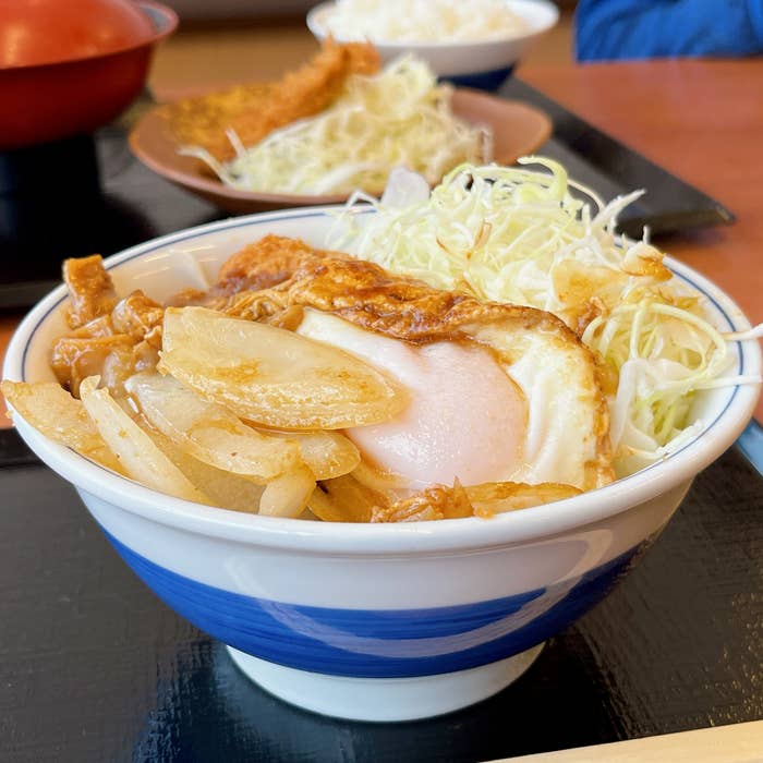 かつやのおすすめメニュー「ホル玉とロースカツの合い盛り丼」