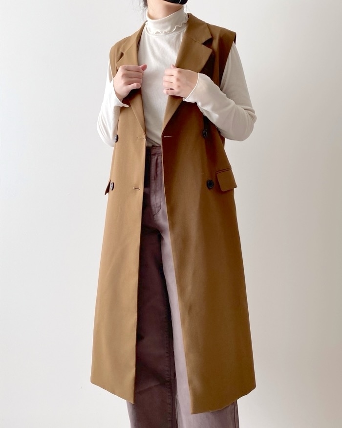 GUのおすすめファッションアイテム「ロングジレZ+E（セットアップ可能）」