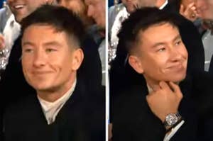 Barry Keoghan in the audience looking annoyed