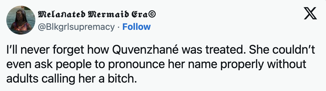 Tweet discusses mistreatment of Quvenzhané Wallis for asking correct pronunciation of her name
