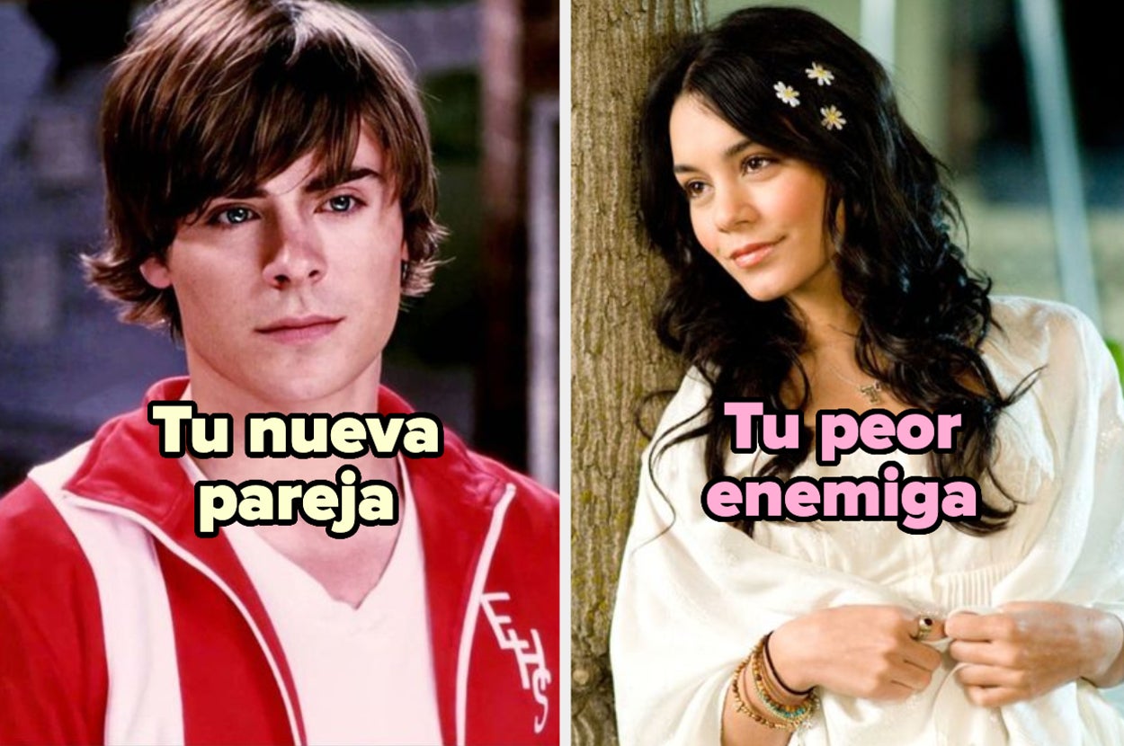 Memes con fotos de Zac Efron y Vanessa Hudgens con texto "Tu nueva pareja" y "Tu peor enemiga"