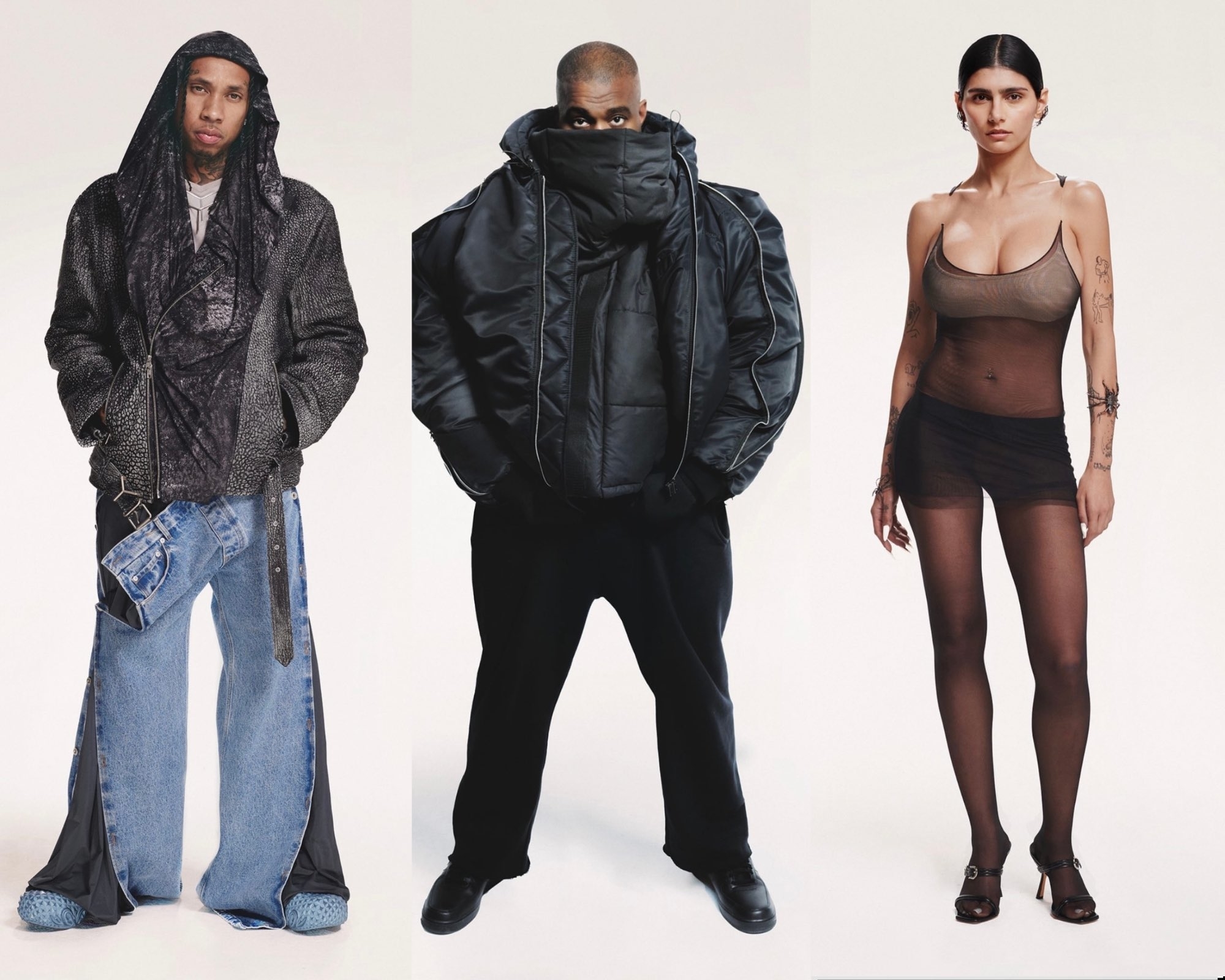 Kanye West, Tyga, and Mia Khalifa Model in Y/Project FW24 Campaign | Complex