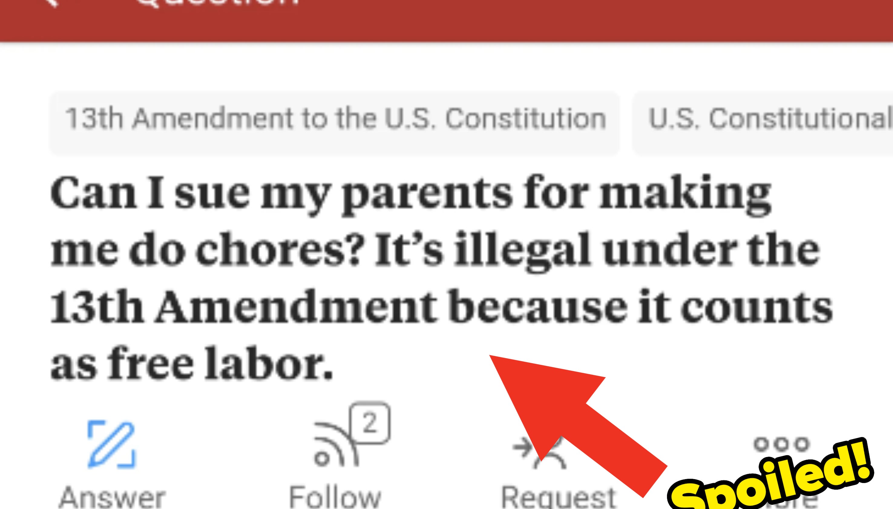 Question about legality of chores under the 13th Amendment