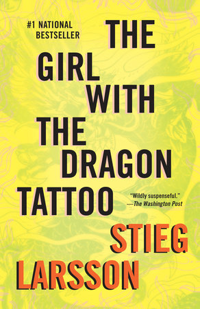 Cover of &quot;The Girl with the Dragon Tattoo&quot; by Stieg Larsson, featuring title and author&#x27;s name