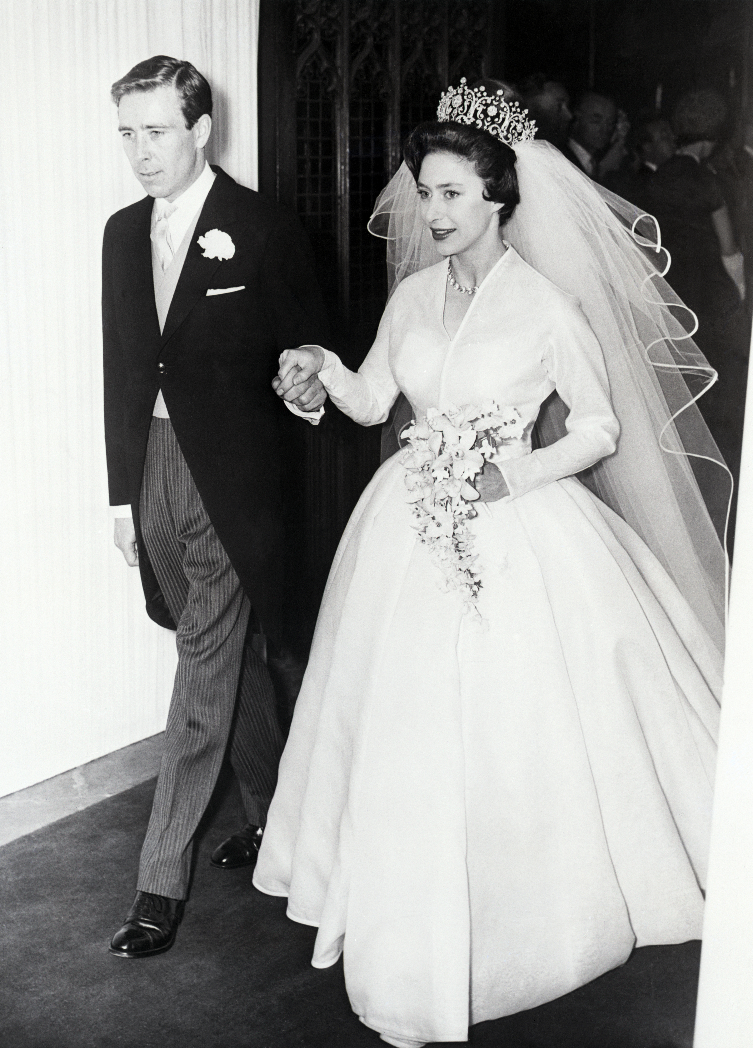 Princess Margaret and Lord Snowdon on their wedding day