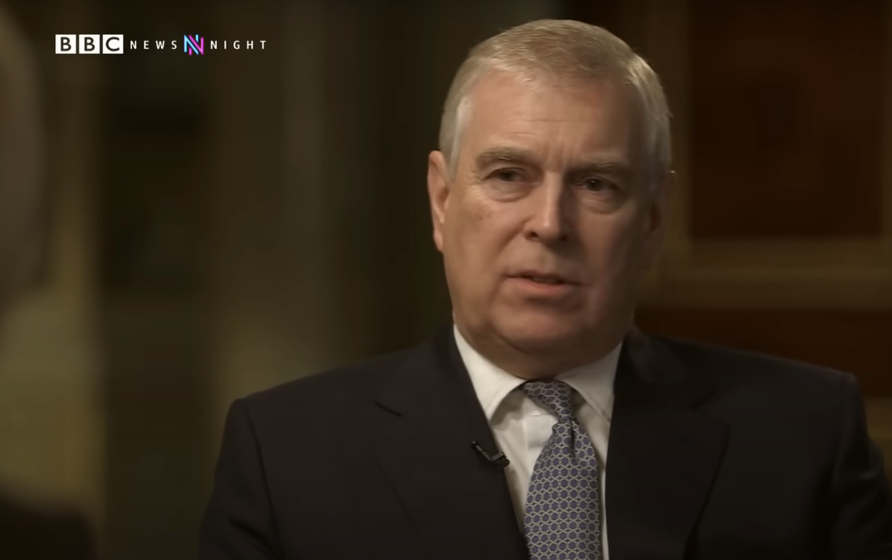 Prince Andrew during a BBC Newsnight interview