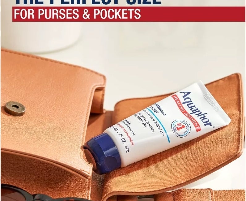 A tube of Aquaphor that can fit inside a purse or bag