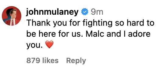 John Mulaney&#x27;s Instagram comment expressing gratitude