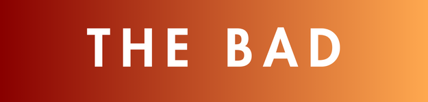 &quot;The BAD&quot; in white bold letters centered on a gradient orange background