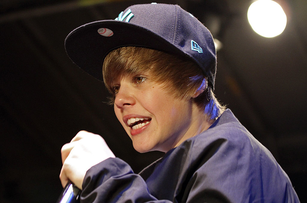 Closeup of young Justin Bieber