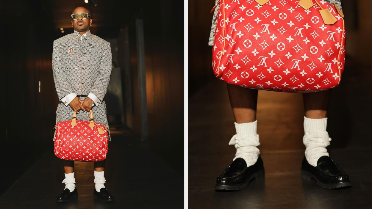 Jermaine Dupri Brings Back His Louis Vuitton Pearl Socks, Clowning Resumes