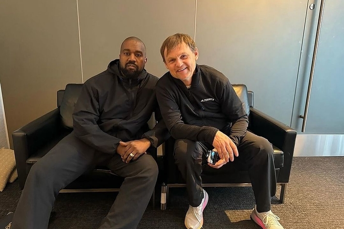 Kanye West (Ye) and Adidas CEO Bjorn Gulden