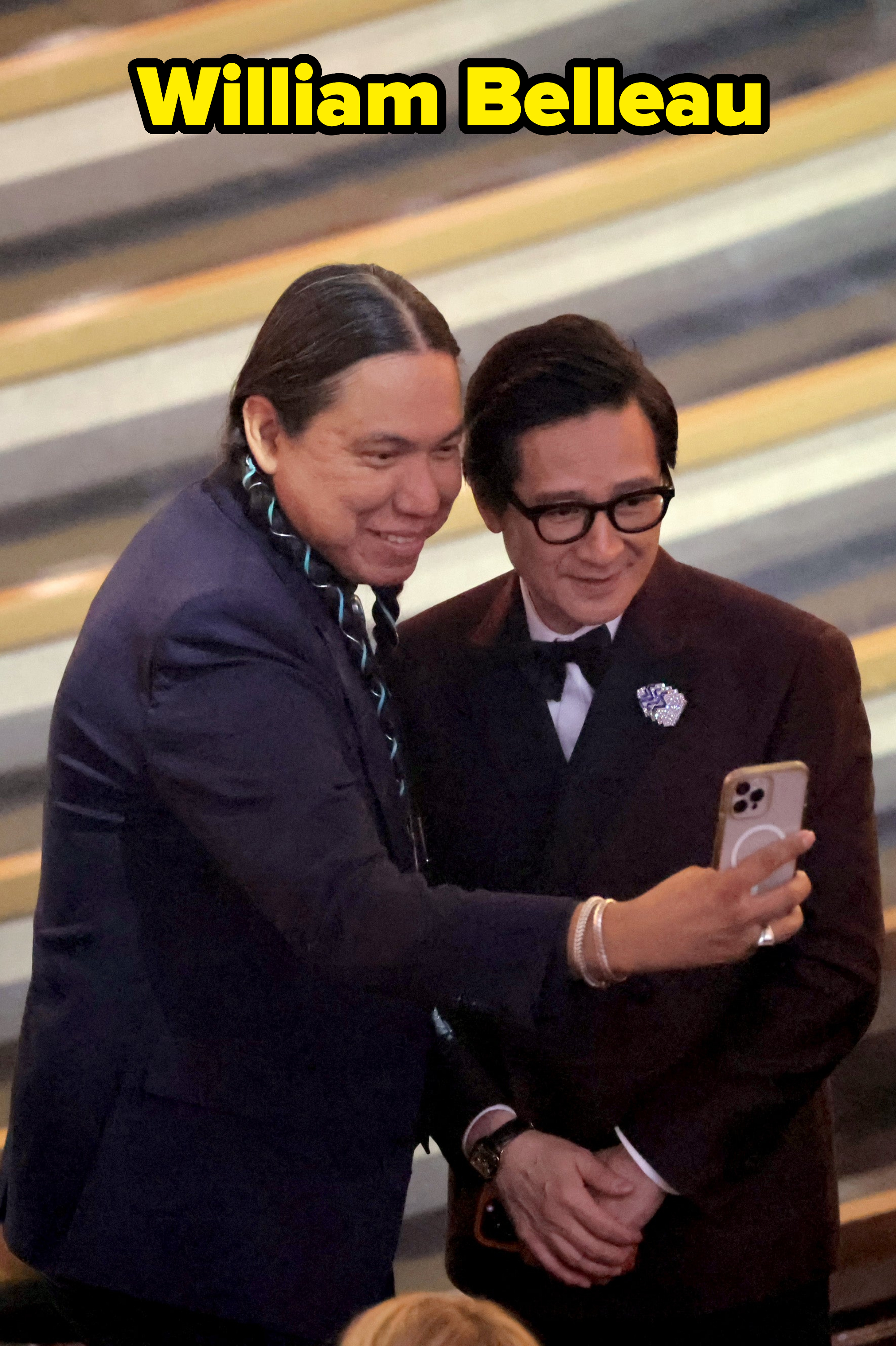William Belleau and Ke Huy Quan taking a selfie