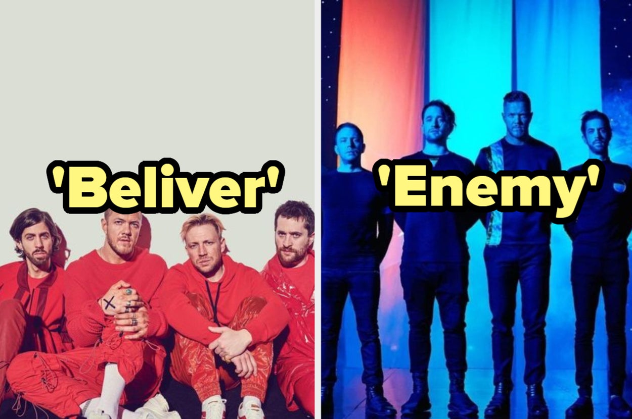 Portadas de los sencillos 'Believer' y 'Enemy' de la banda Imagine Dragons