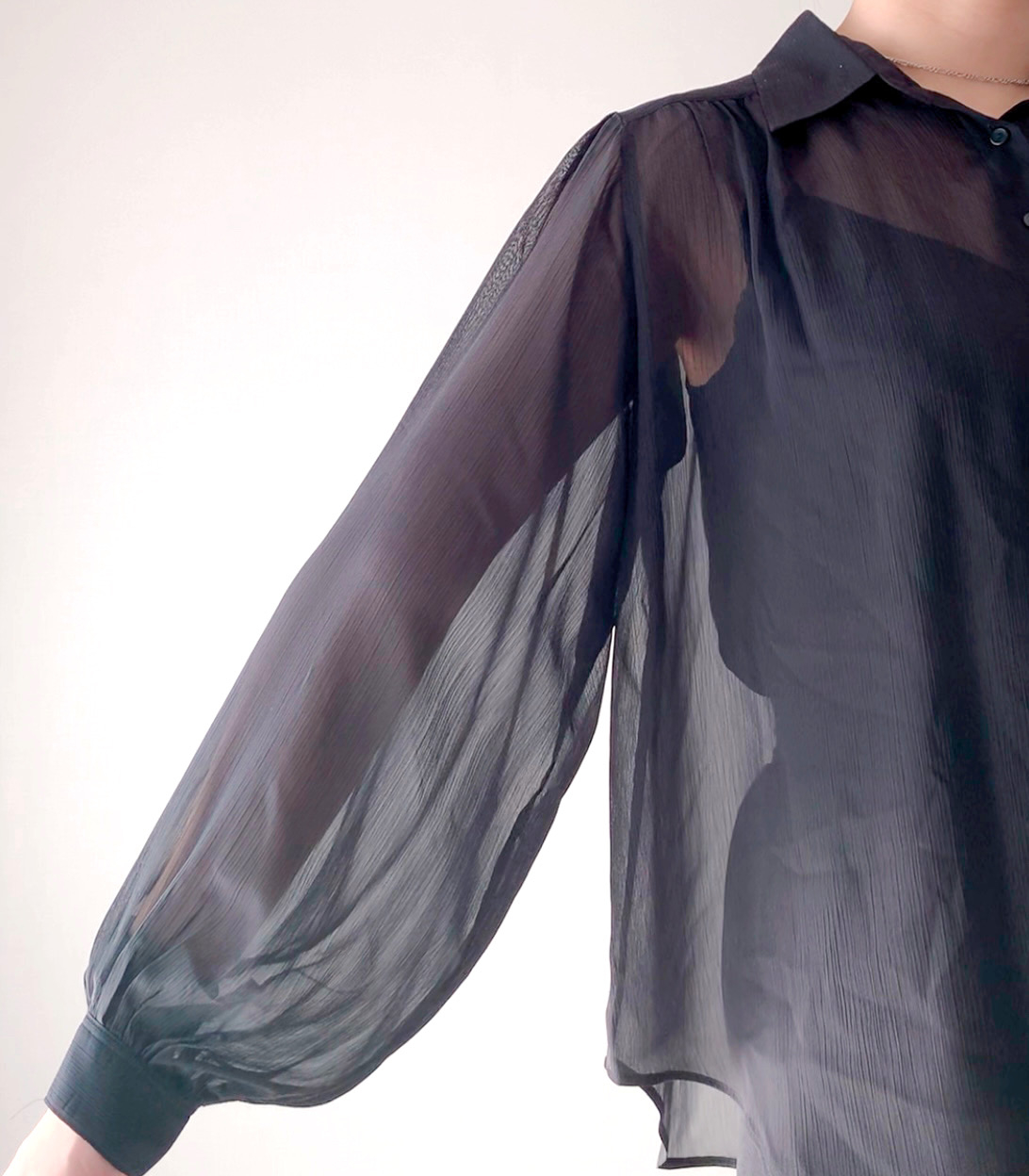 UNIQLO : Cのおすすめアイテム「シアーボリュームブラウス(長袖)」