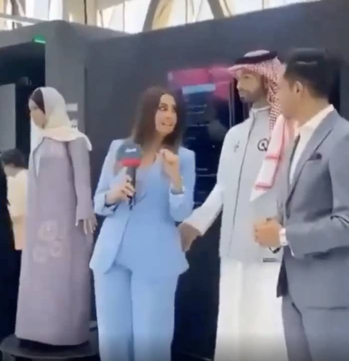 A Saudi robot groping a reporter
