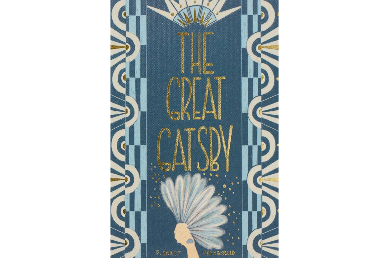 Cover of &quot;The Great Gatsby&quot; by F. Scott Fitzgerald with art deco style design