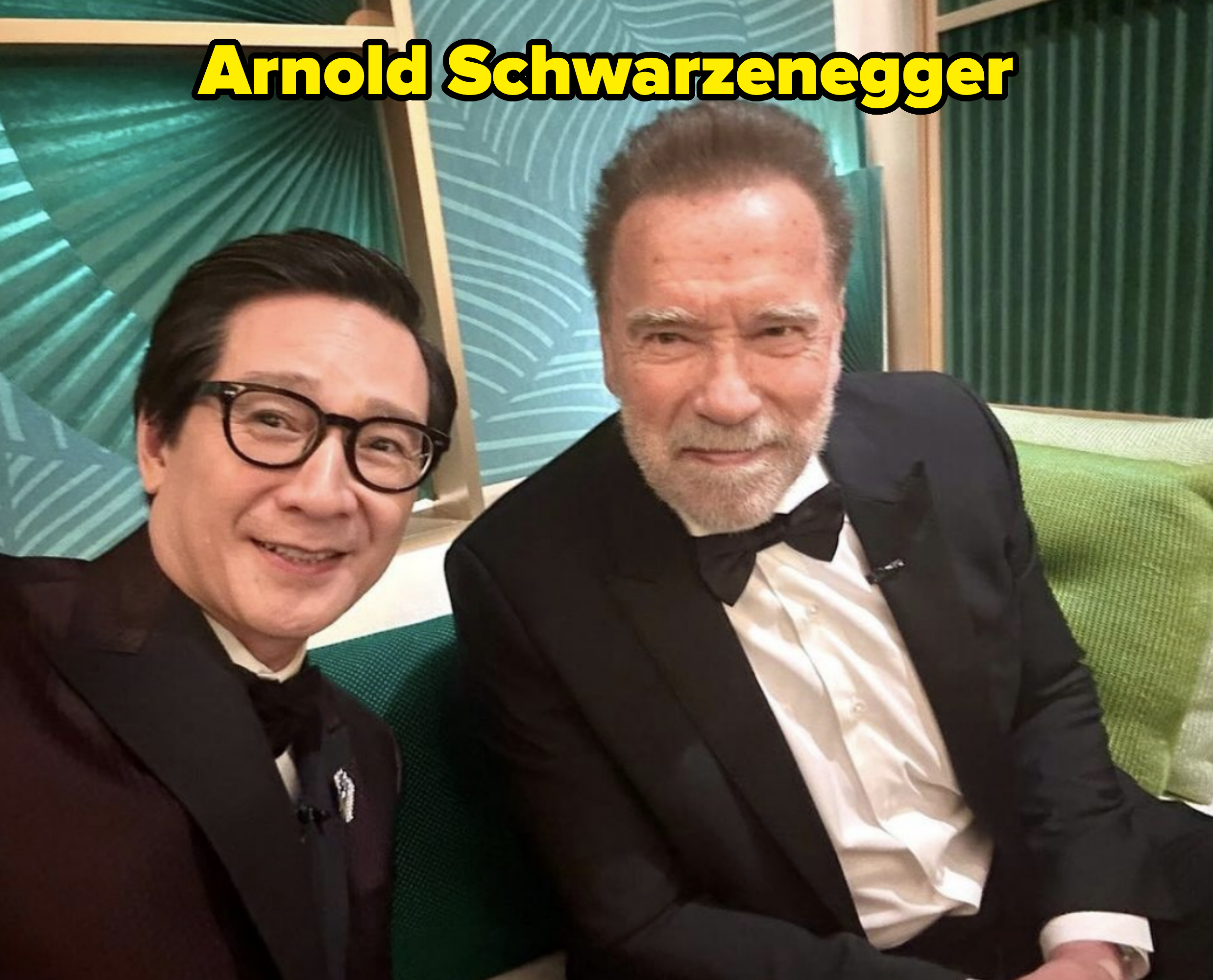 Arnold Schwarzenegger and Ke Huy Quan