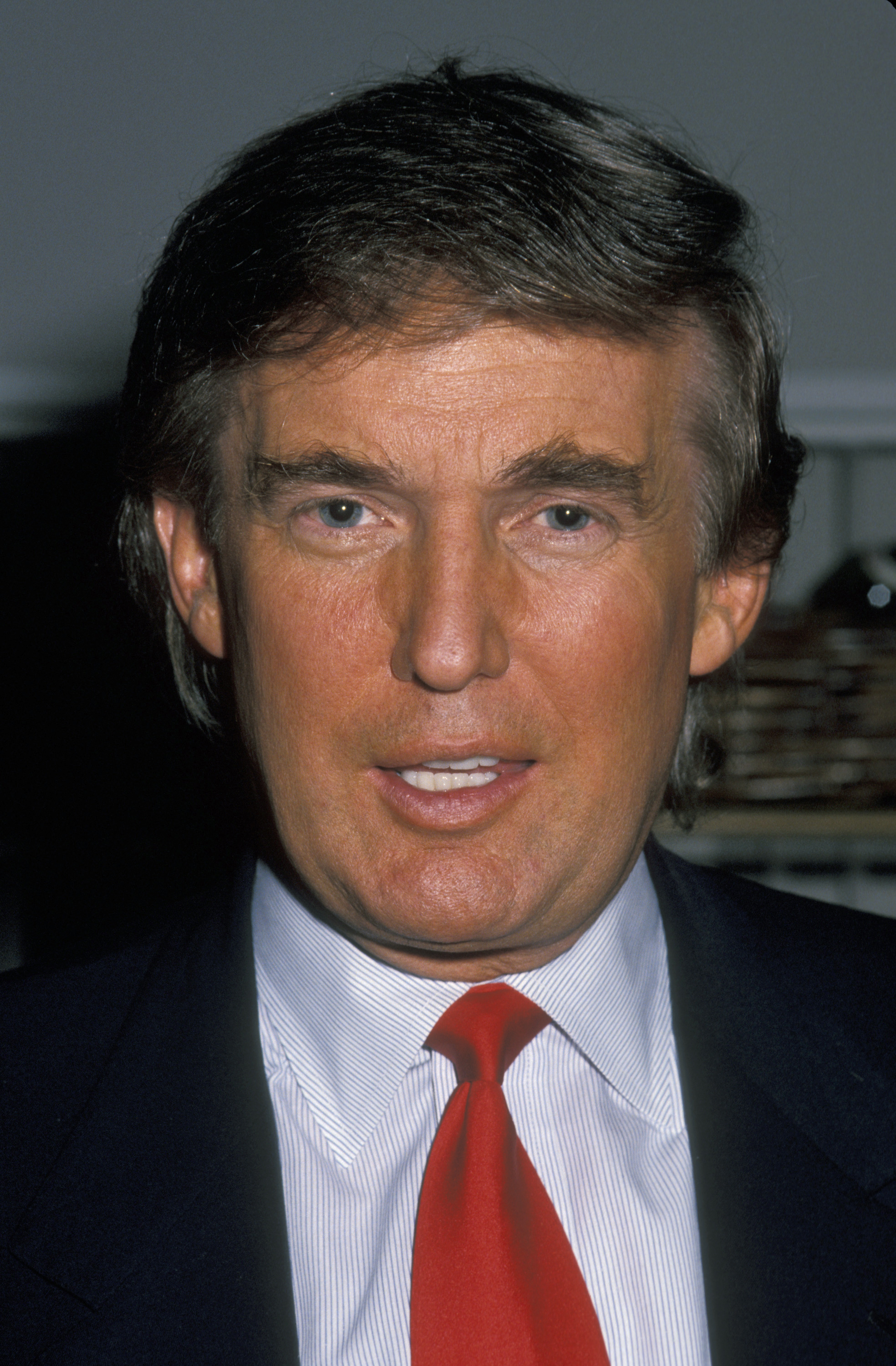 Close-up of Trump in a suit and tie