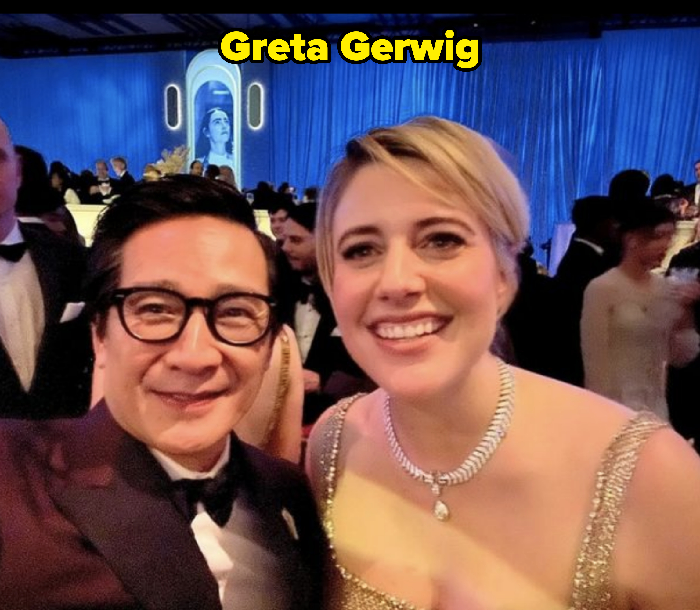 Ke Huy Quan and Greta Gerwig