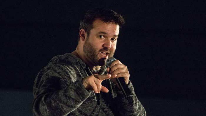 Power Rangers actor Austin St John attends the Celebrity Q&amp;A at Fan Expo Vancouver in the Vancouver Convention Centre on November 10, 2017