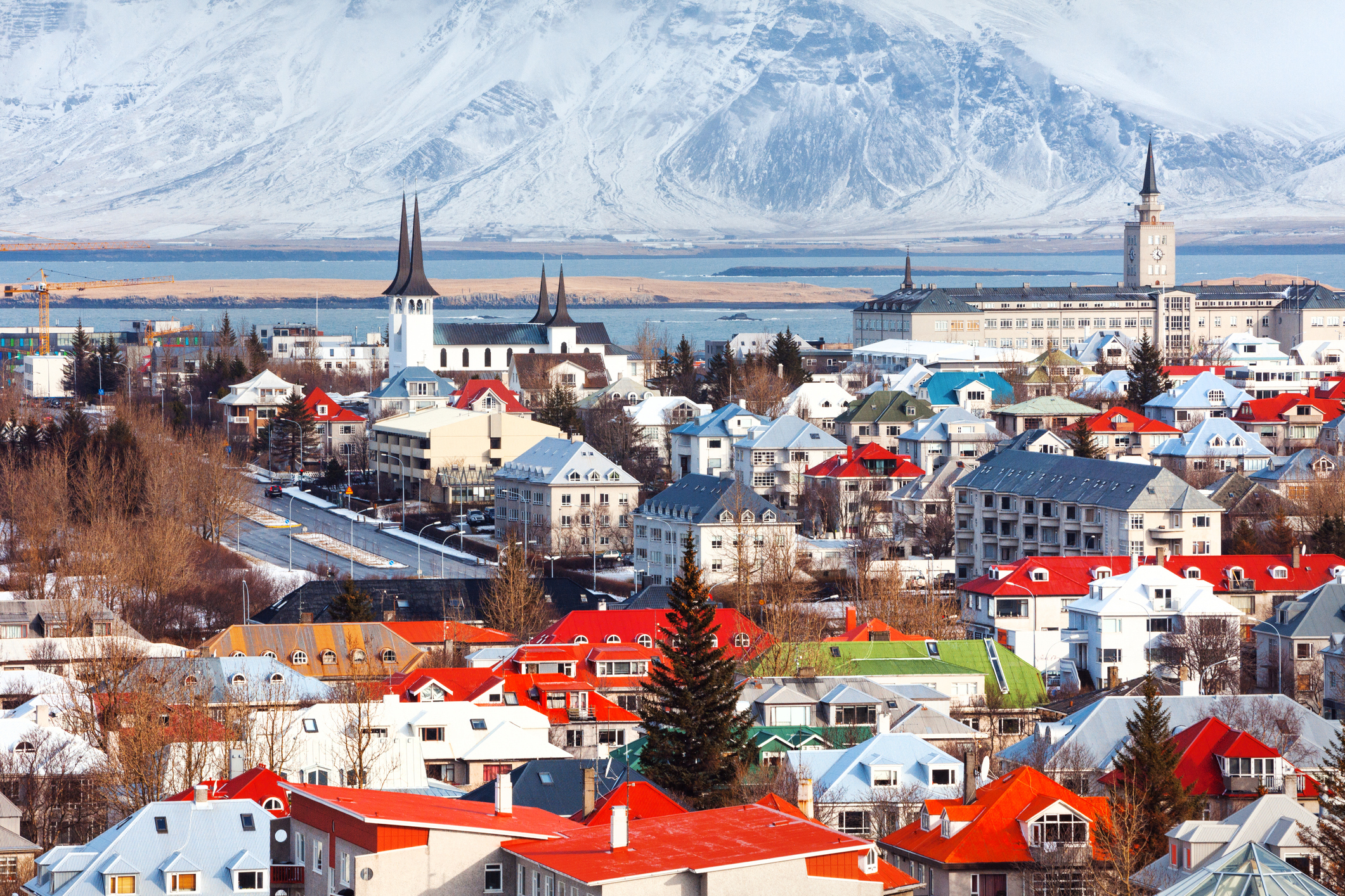 Aerial view of Reykjavik