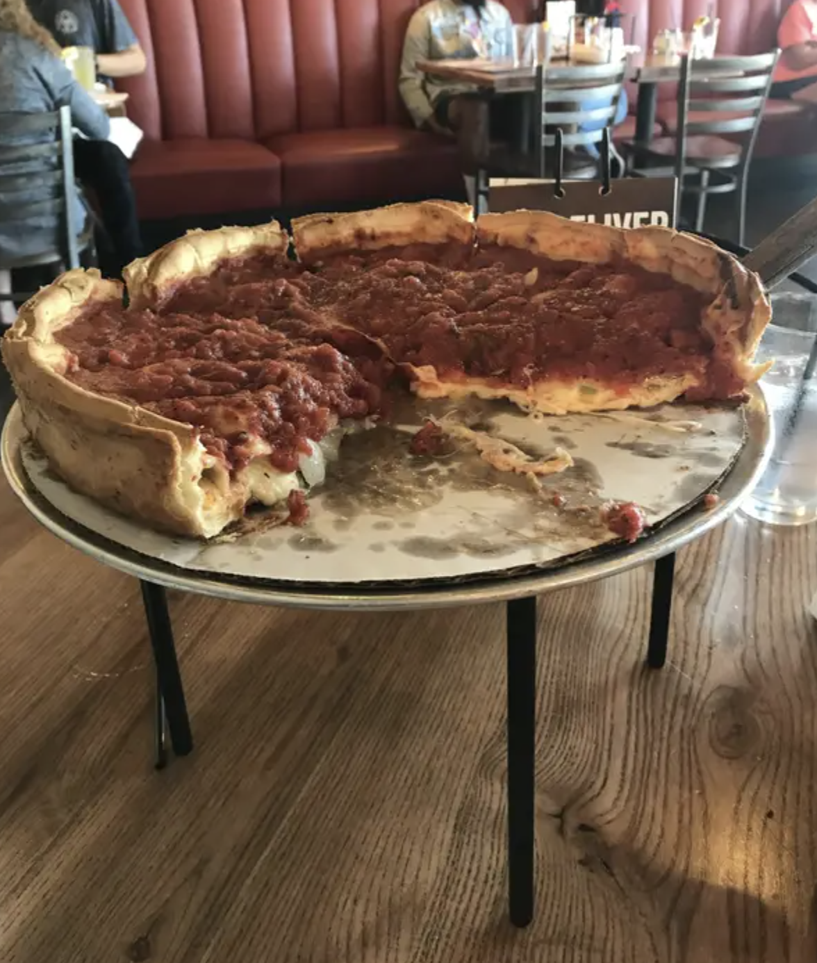 a giant pizza
