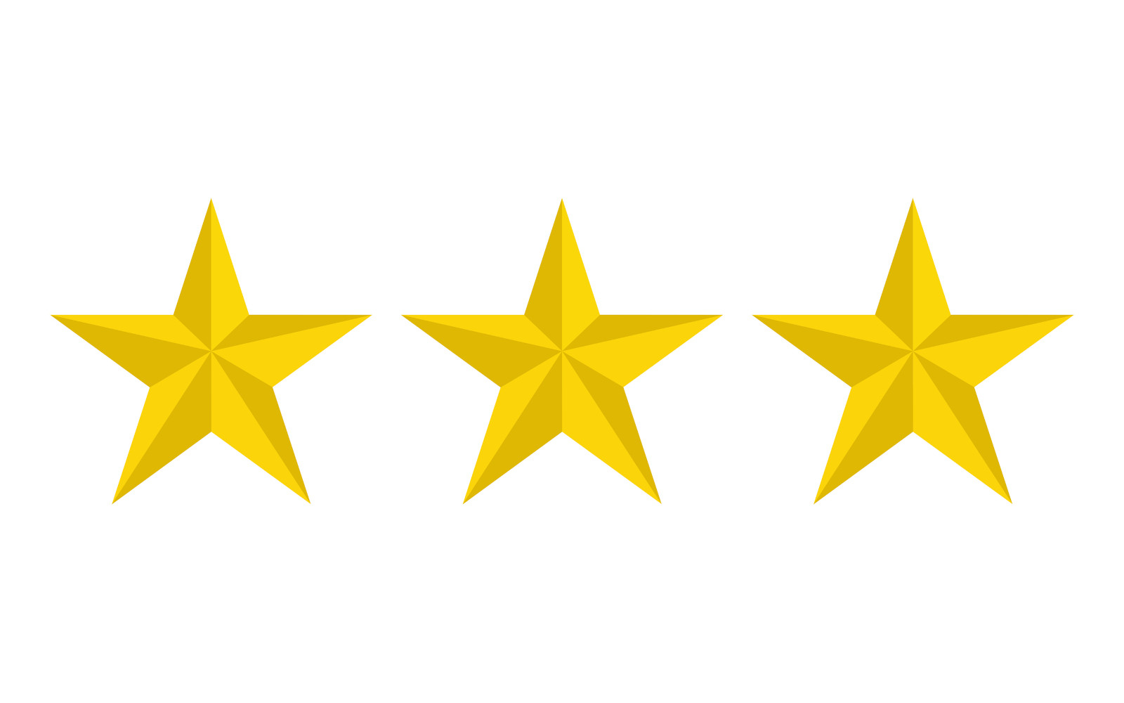 3つの星のイメージ写真
