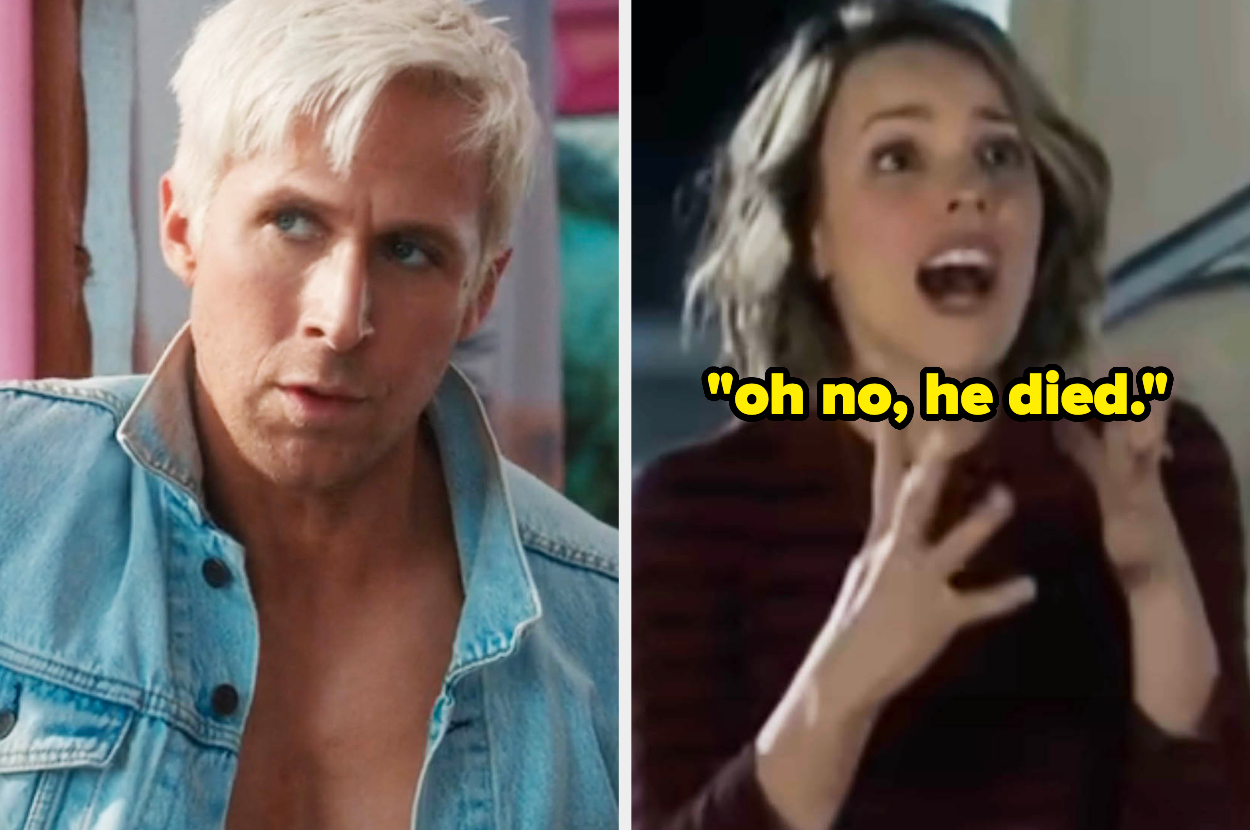 Ryan Gosling in Barbie and Rachel McAdams in Game Night