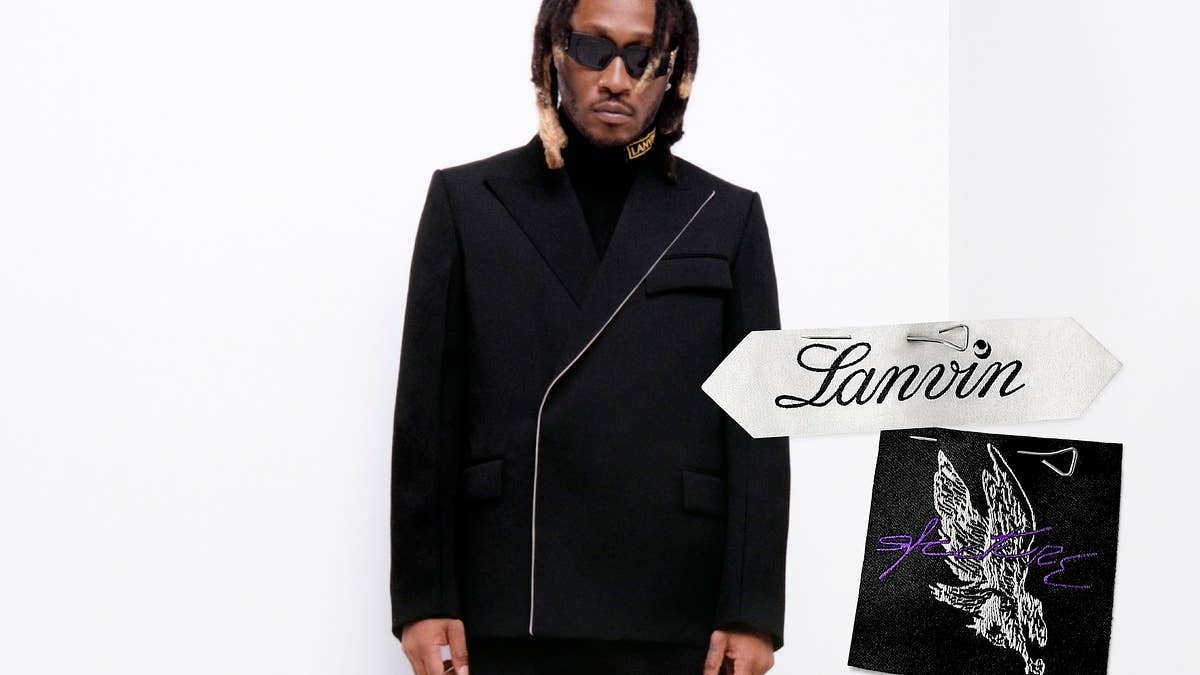 The rapper's collab debuts a new sneaker silhouette, the Lanvin Cash.