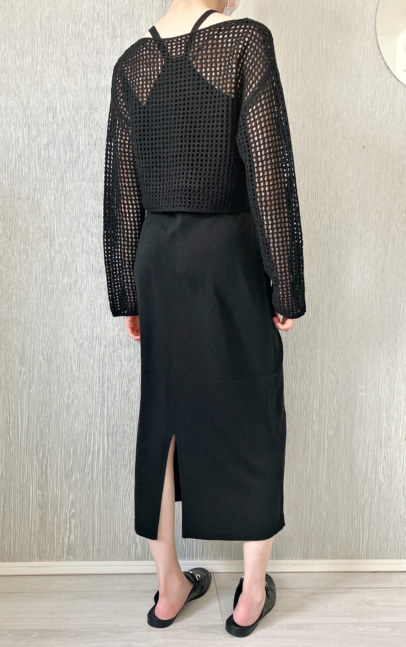 GU(ジーユー)のおすすめワンピース「2ピースニットキャミソールワンピース」