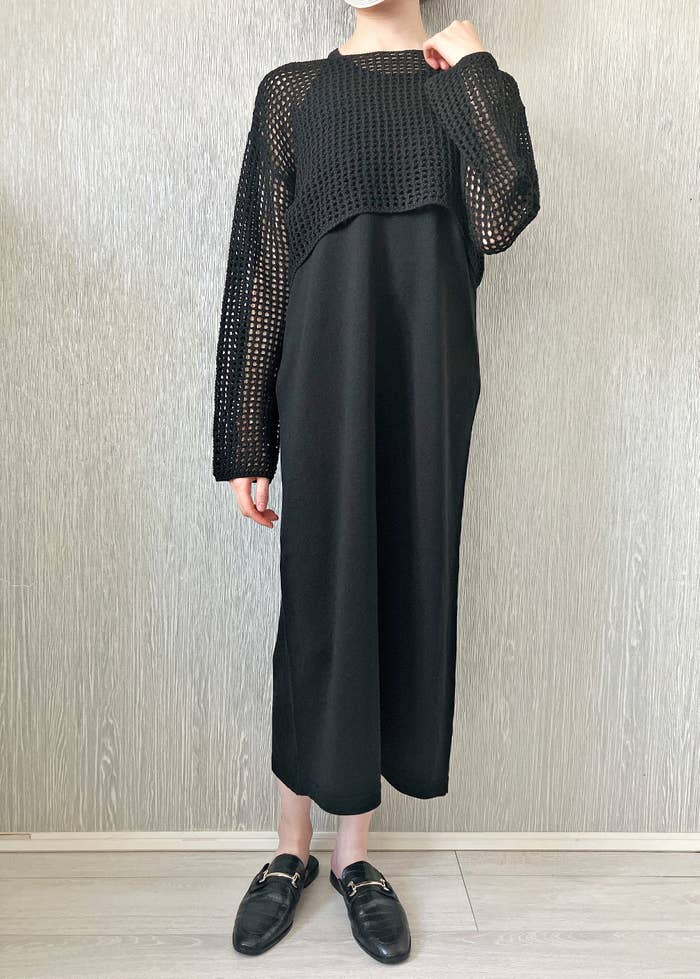 GU(ジーユー)のおすすめワンピース「2ピースニットキャミソールワンピース」