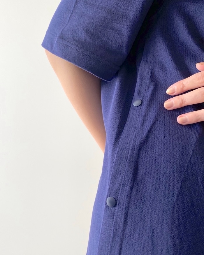 ユニクロのおすすめファッションアイテム「クレープコットンスナップワンピース（半袖）」