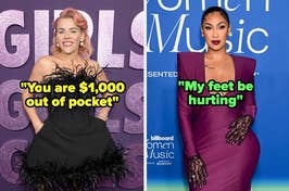 Busy Phillips says, "You are $1,000 out of pocket," and Queen Naija says, "My feet be hurting"