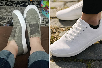 White Shoes Canvas Shoes Slip On Lace Up Sneakers