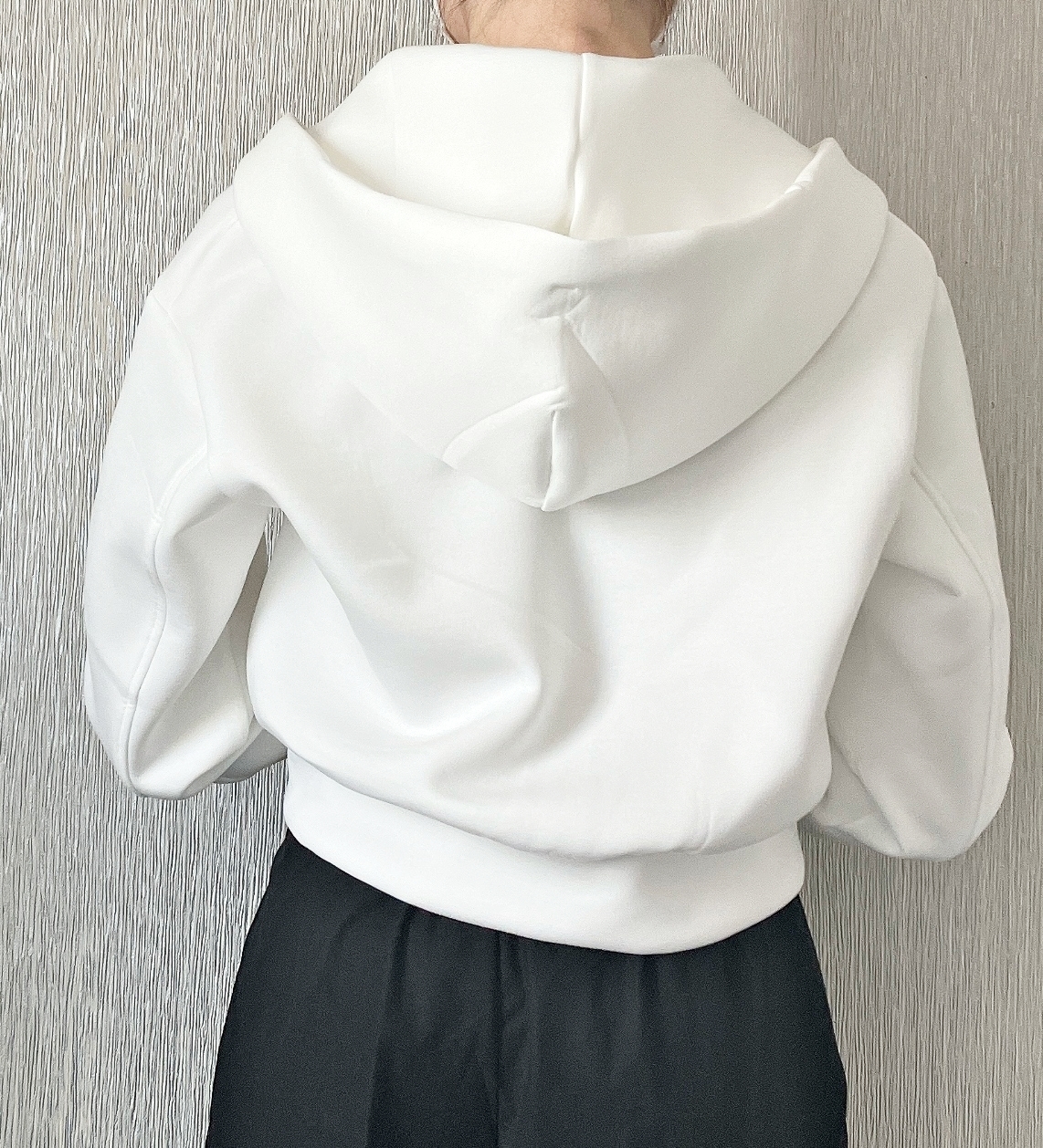 GU（ジーユー）のおすすめパーカー「ダブルフェイスフルジップパーカ（長袖）Q+E」