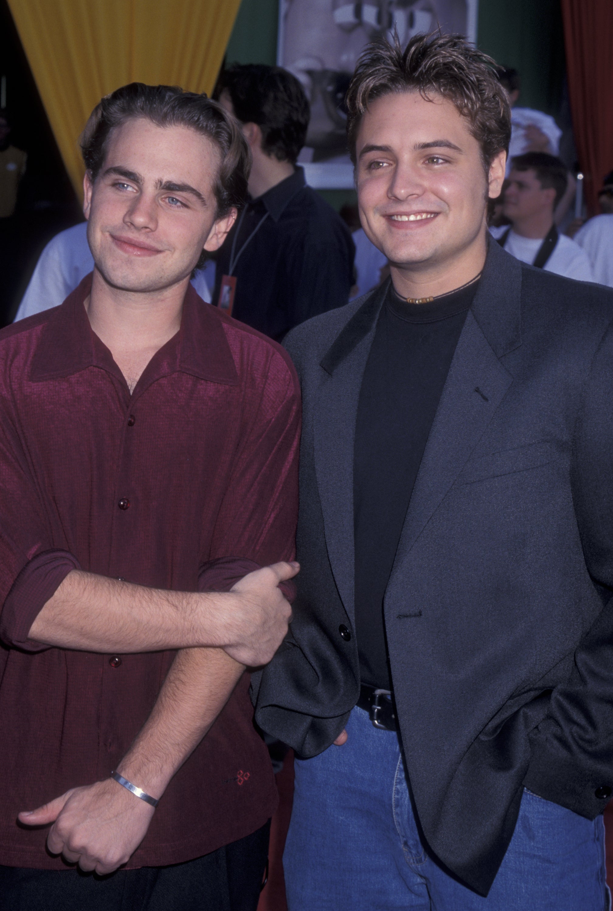 Closeup of Rider Strong and Will Friedle