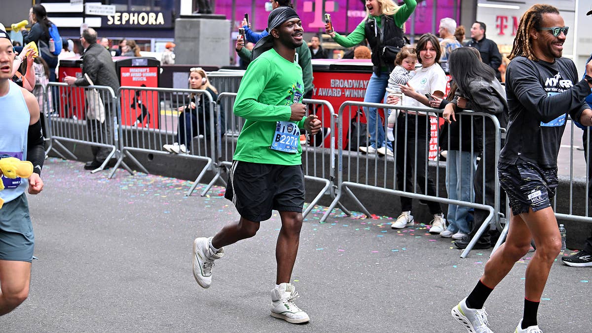 Lil Nas X Ran the NYC Half Marathon in High-Top Coach Sneakers