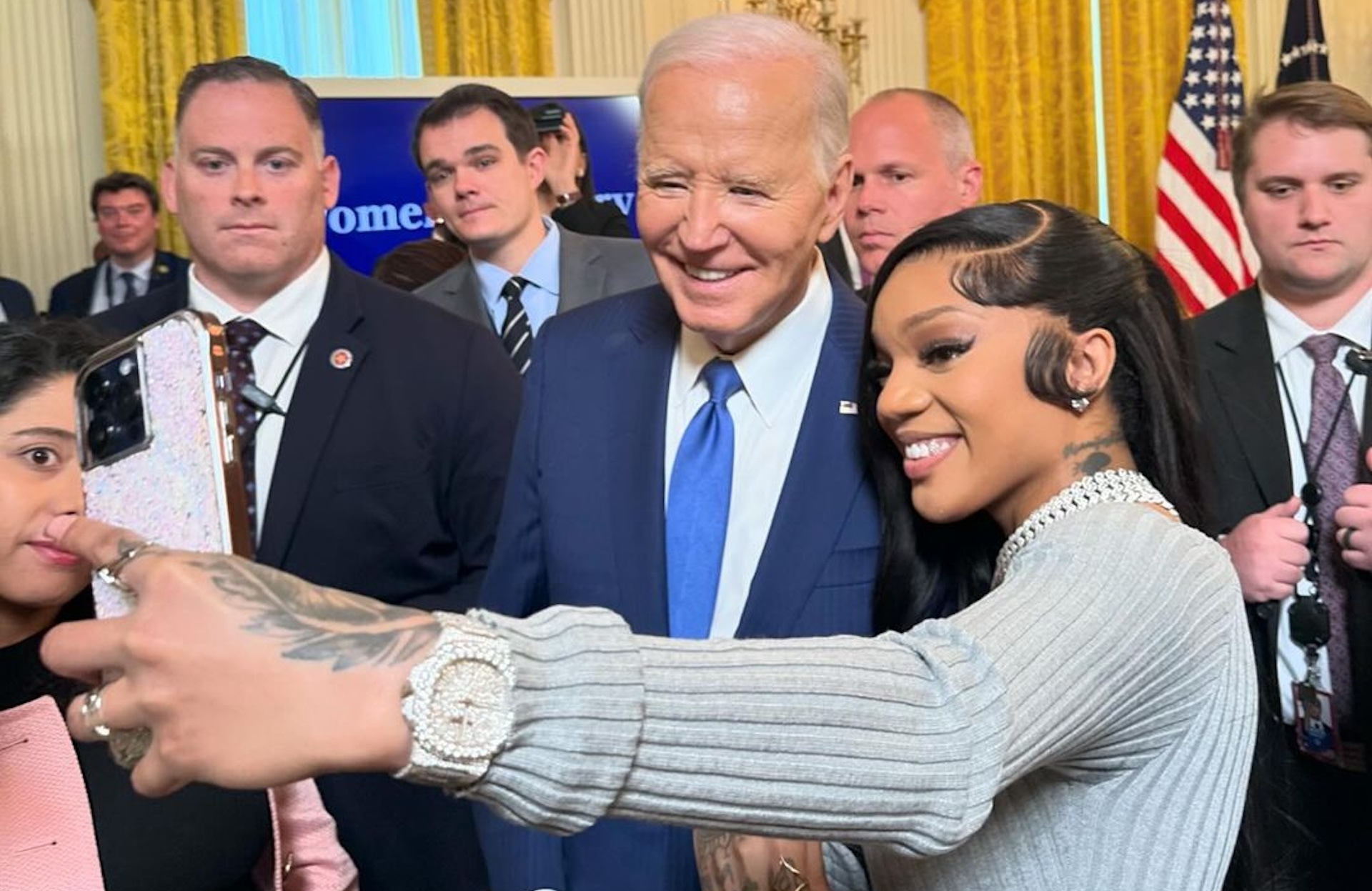 GloRilla Meets Joe Biden at White House | Complex