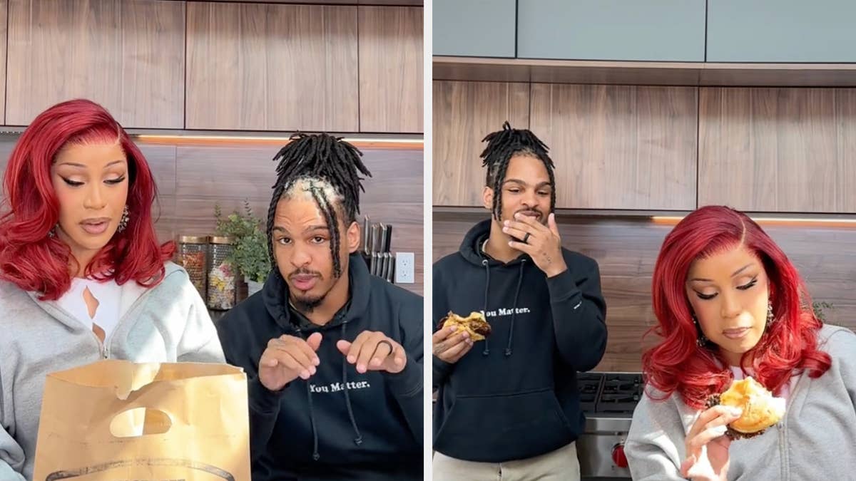 Cardi B and Keith Lee chowed down on some Easy Street Burgers in Los Angeles.