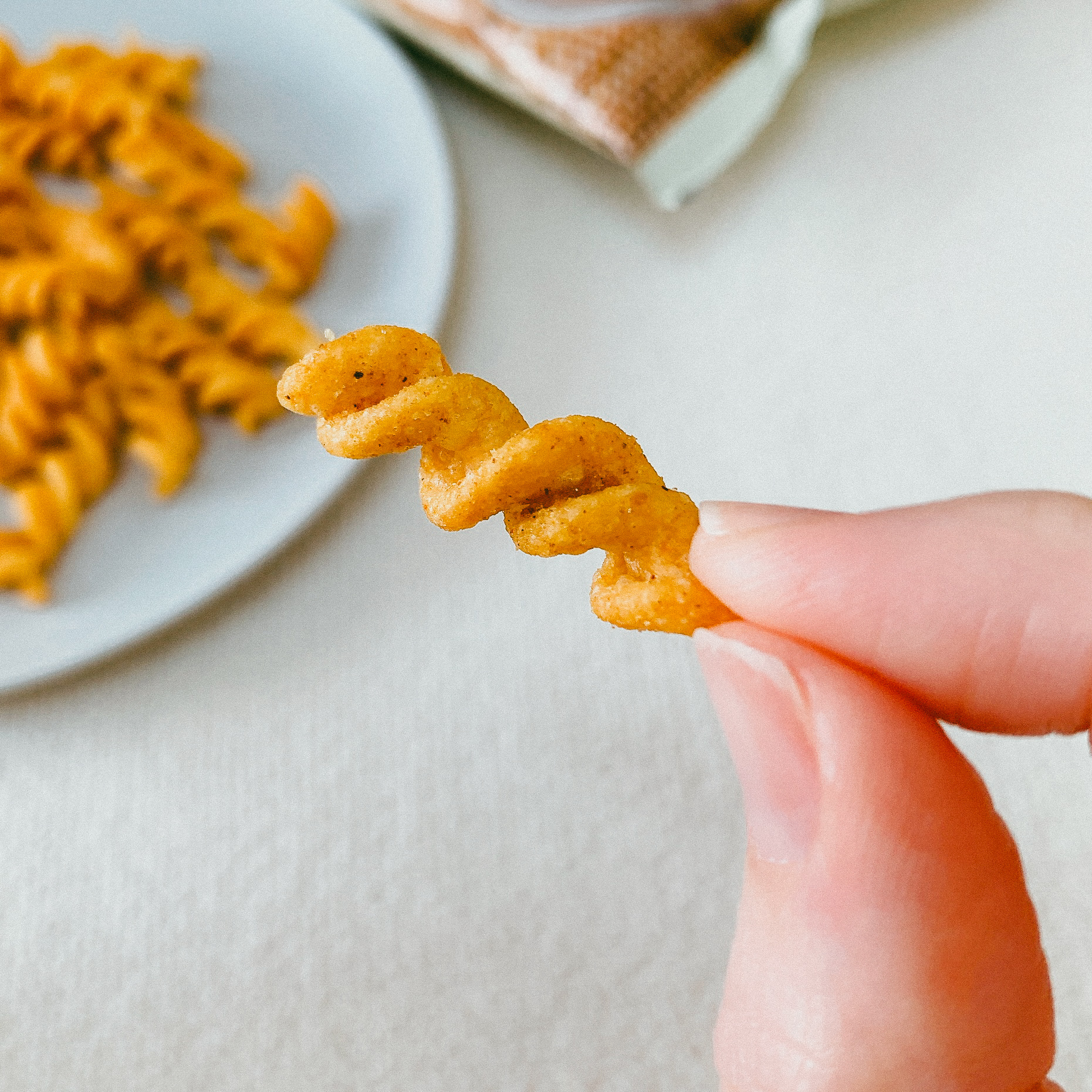 無印良品のおすすめお菓子「糖質10g以下のお菓子 パスタスナック カレー味」