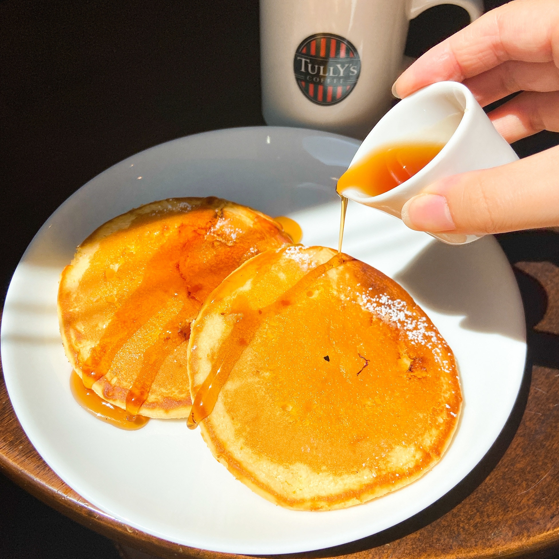 タリーズのおすすめメニュー「ピュアメープルとバターのパンケーキ」