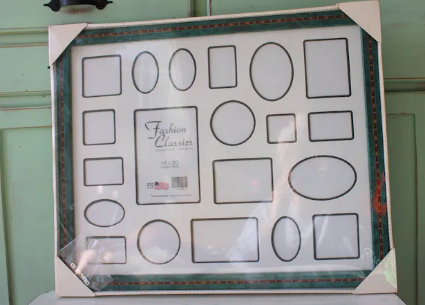 A variety of empty picture frame shapes displayed within a larger frame, labeled &quot;Fashion Classics.&quot;