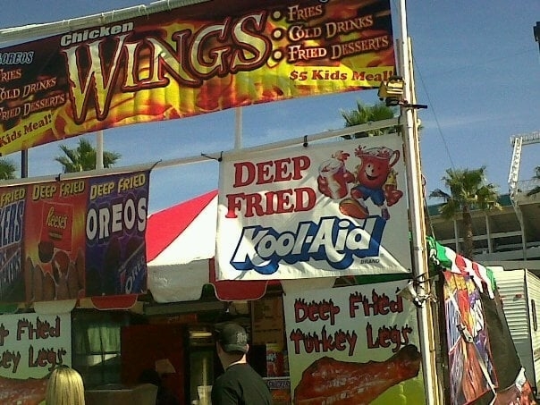 A sign for &quot;Deep Fried Kool-Aid&quot;