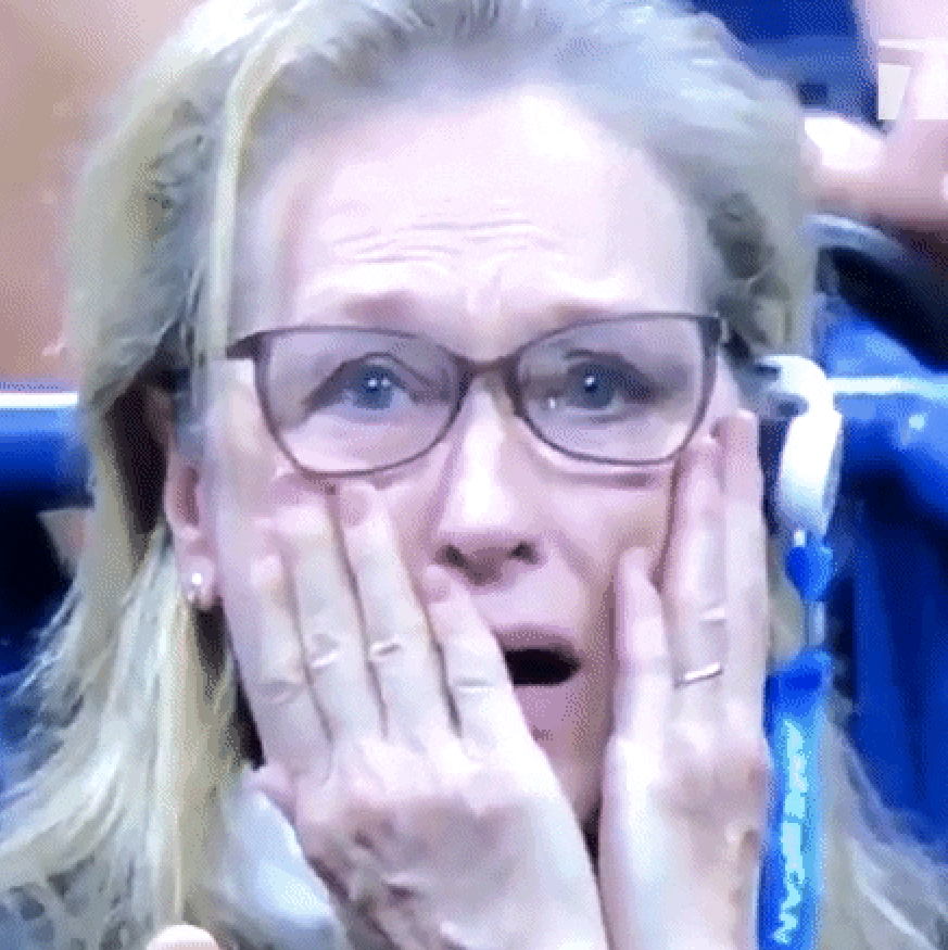 Meryl Streep looking shocked