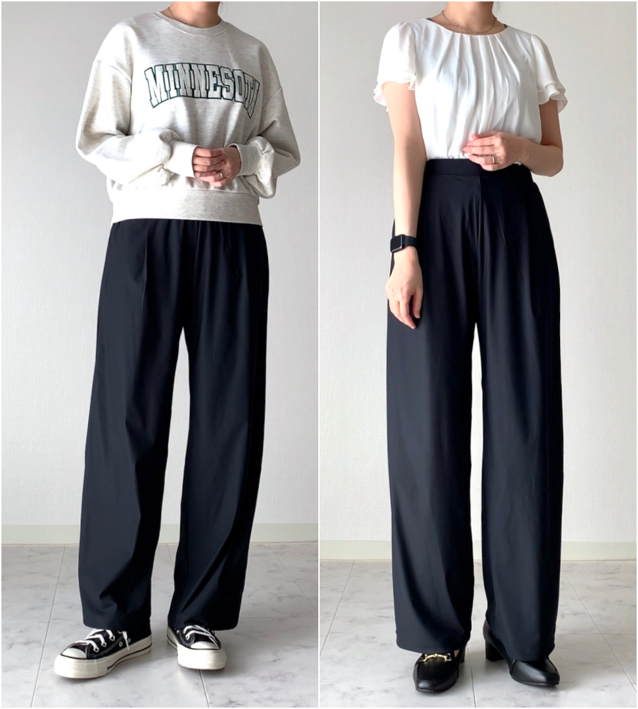 ユニクロのおすすめボトムス「リネンコットンテーパードパンツ(丈長め)」