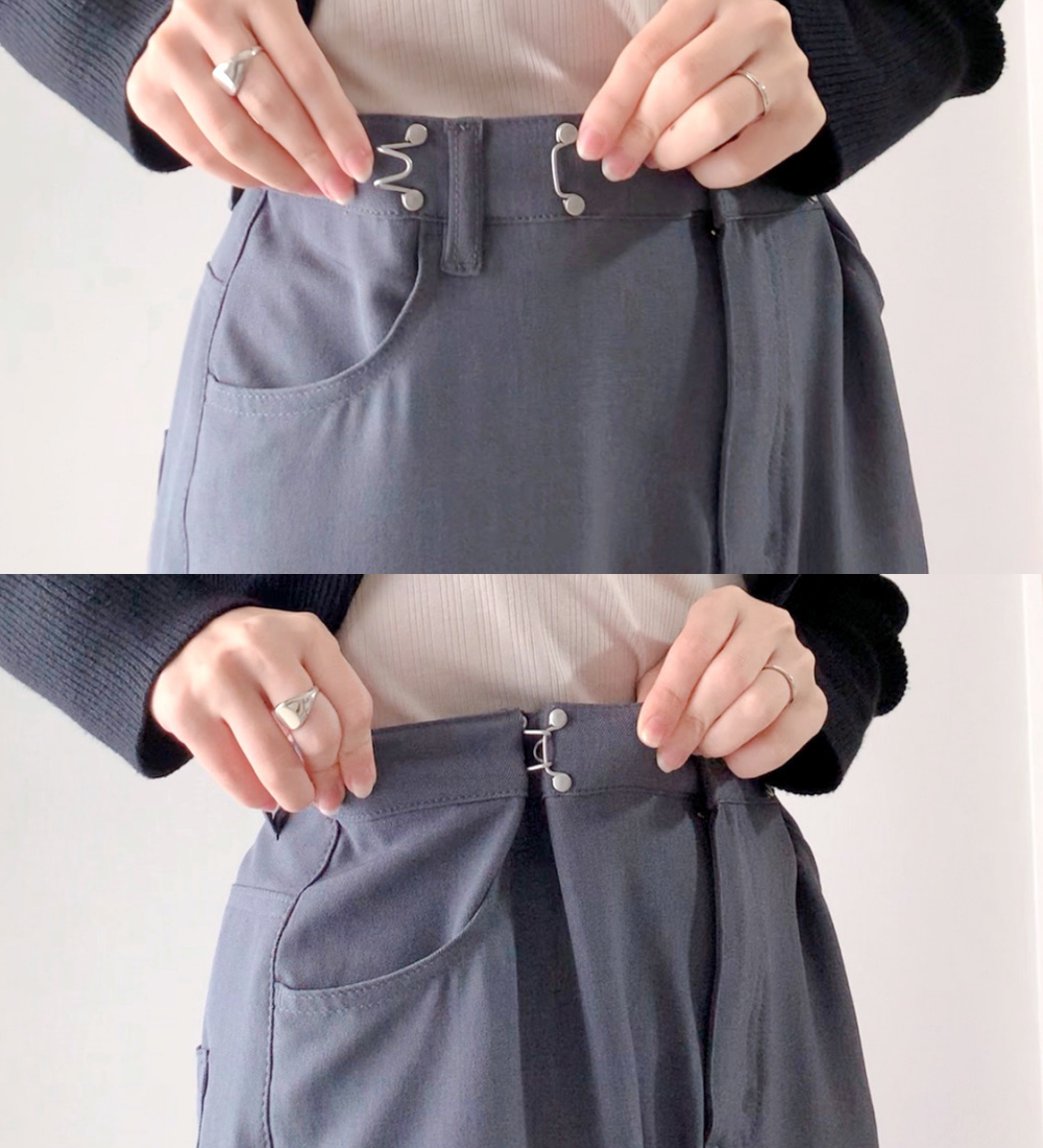 しまむらのおすすめパンツ「TPUウエストフックワイド6」