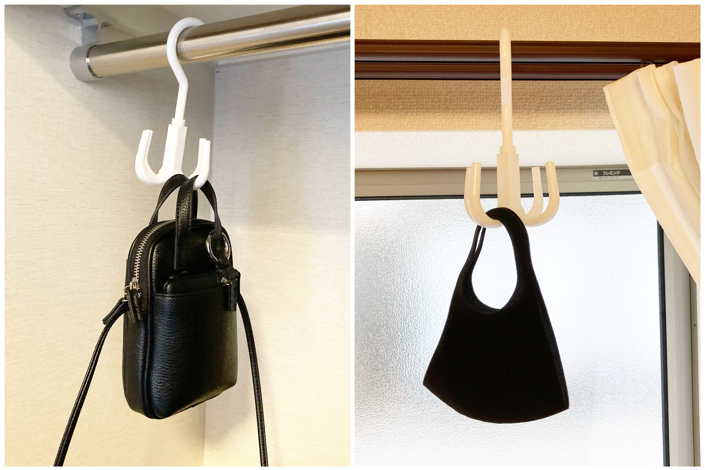 DAISO(ダイソー)のおすすめ収納アイテム「くるくるハンガー(白)」