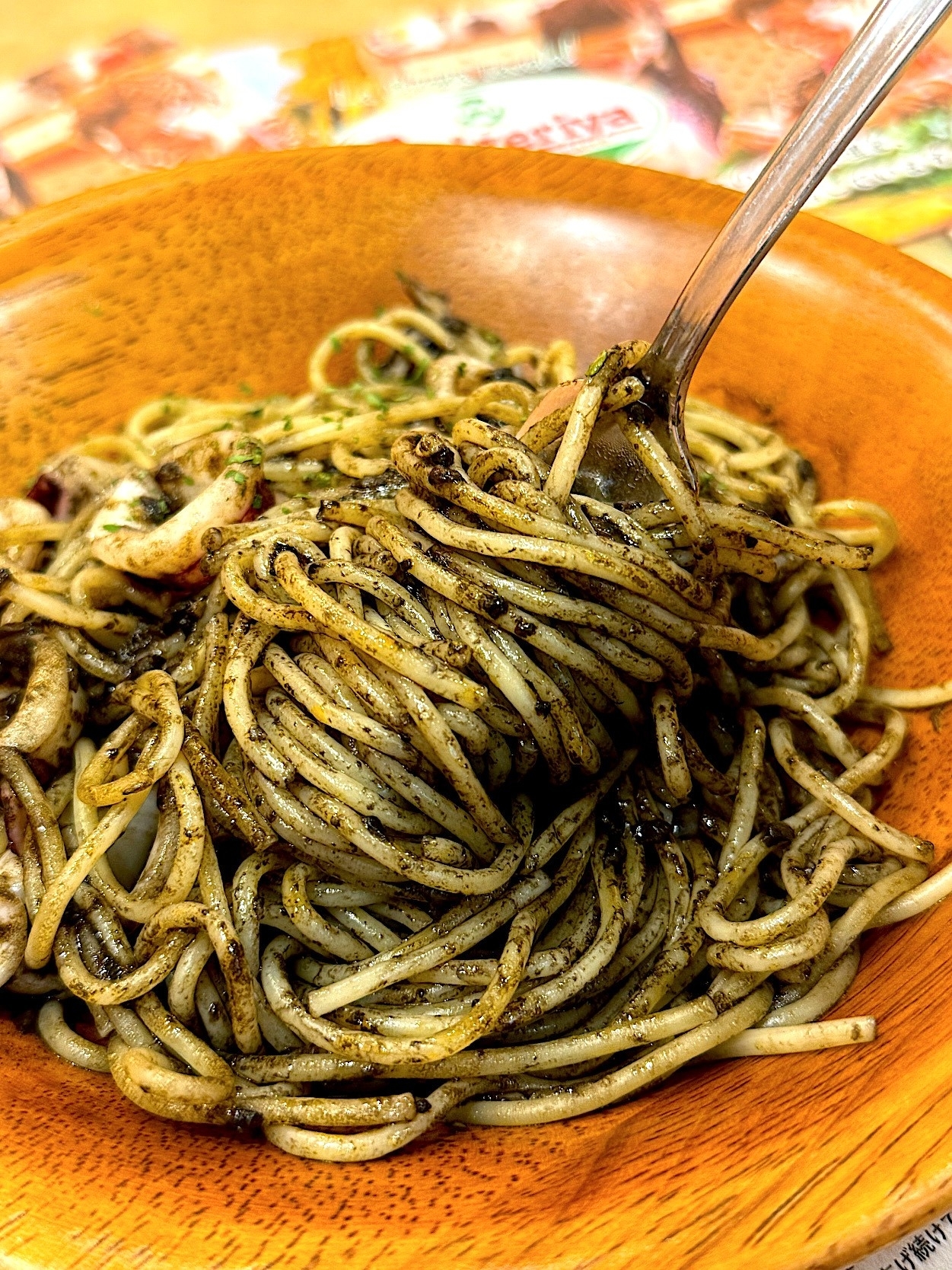 サイゼリヤのおすすめメニュー「イカの墨入りセピアソース」