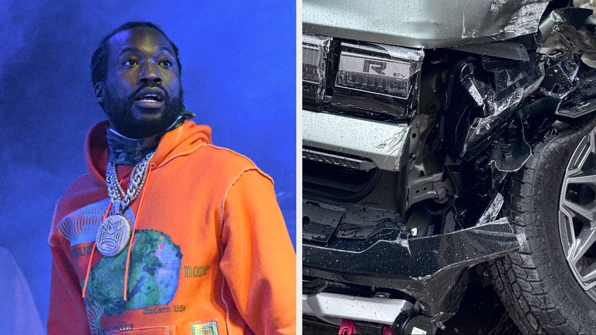 The Philadelphia rapper shared photo of the wreckage to his Instagram Story on Friday.
